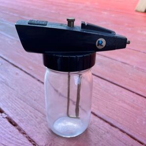 Rainbow Vacuum Sprayer Attachment Glass Jar Never Used R-2522 Holds 0.5 Liters
